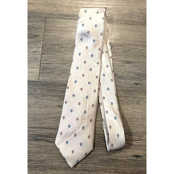Luxury Christian Dior Silver Diamond Geometric Men's Silk Tie special occasion - Picture 1 of 6